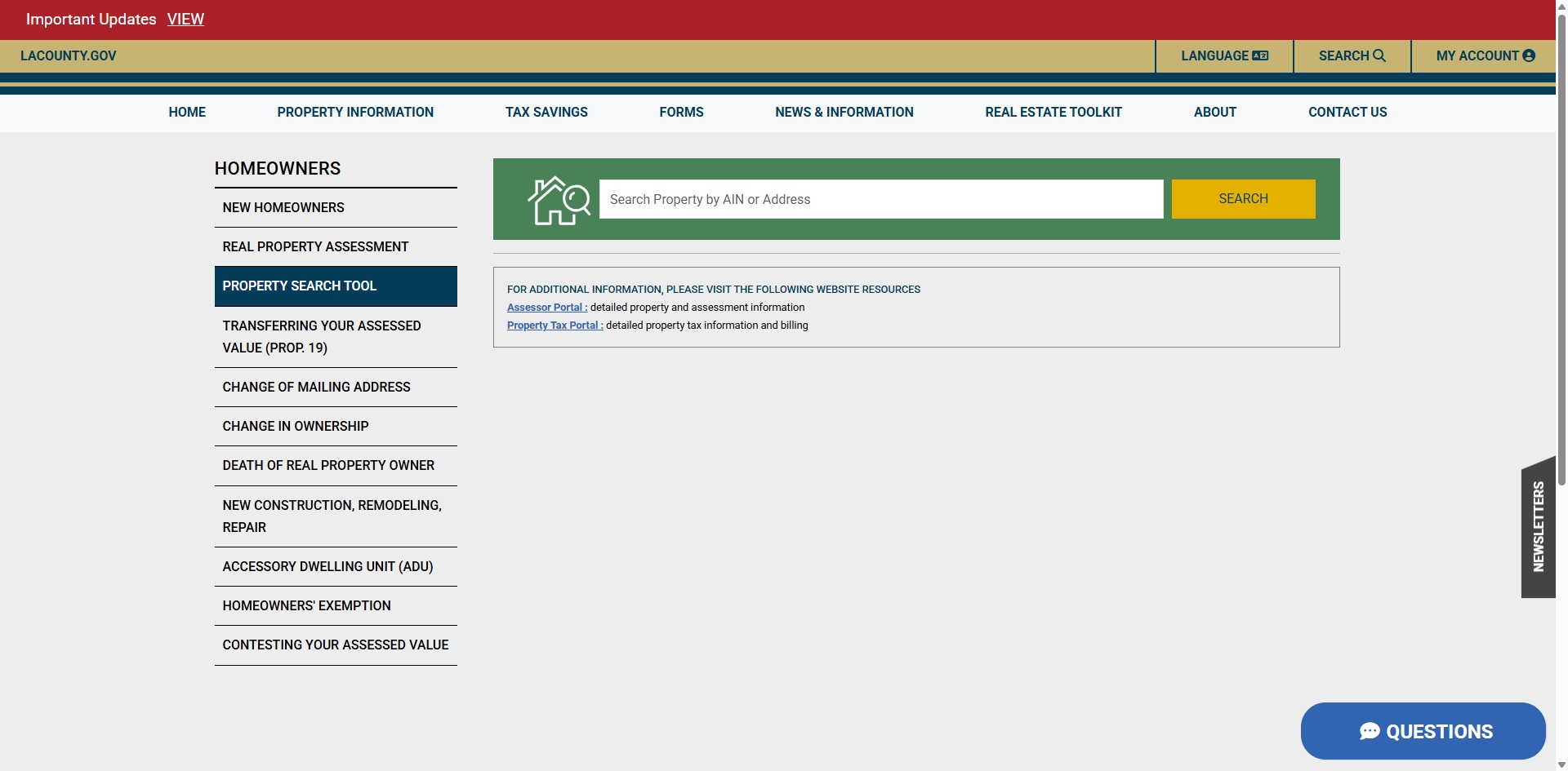 County Assessor Search Portal