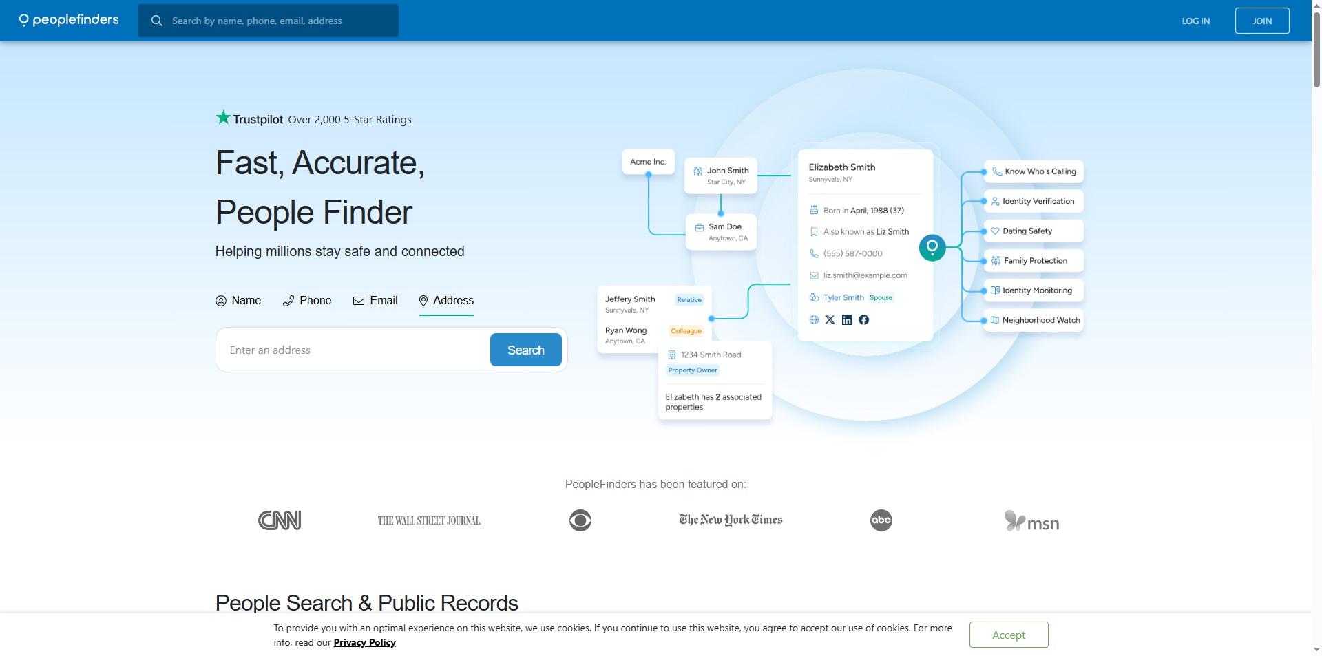 PeopleFinders Website