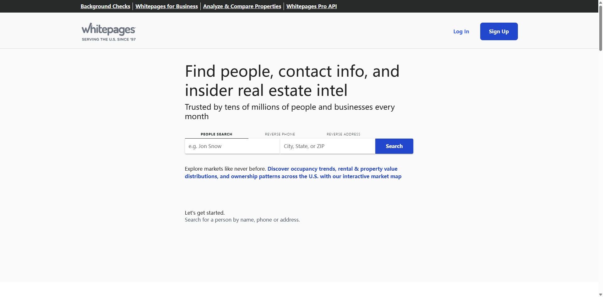 Whitepages Free Search